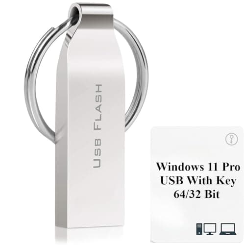 64GB Compatible with Windows 11 Professional 64 Bit USB with Key. Factory Fresh, Recover, Repair and Restore. Key Code and USB Install Included. Fix PC, Laptop and Desktop. Free Technical Support