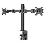 Listed TV Mount Dual Monitor Stand for 10-32" Two Monitor, Freestanding Heavy-Duty Fully Adjustable Mount Arms Fits up to 22lbs per Arm with VESA 75x75mm