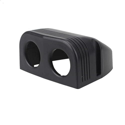 1/2/3 Holes Car USB Socket Tent Base USB/Voltmeter/Cigarette Lighter Power-Socket Cover Base for Truck Motorcycle Boat ATV(Black-2 Holes)