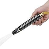 High Pressure Water Gun Nozzle with Ergonomic Grip Watering Hose Nozzle Sprinkler with Hose Clamps for Washing Home Cleaning Auto Accessories (1PCS)