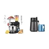 VIVOHOME Black 6 in 1 Stand Mixer with 8.5 Quart Bowl and Meat Grinder Blender Pasta Maker Attachments and Black Water Distiller 1.6 Gallon 6L 900W with Smart Switch