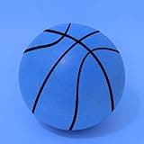 gibxiyza Silent Basketball 2025 Upgrade Dribble Dream Silent Basketball Dribbling Indoor, High Rebound Low Noise Kids Basketball Uncoated High Density Foam Toddlers Practice Sports Bouncy Ball Blue