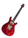 Solid Body Electric Guitars, Dual Humbucker & Tremolo Bridge, Ambidextrous Guitarra Electrica for Stage & Studio, Mahogany & Rosewood, 6-String Translucent Red