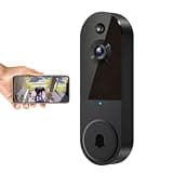 Nexfluxio 1920P Video doorbell Camera, Two-Way intercom, Night Vision, Wireless 2.4G WiFi Only, AI Motion Detection, Cloud Storage, Battery Powered, Intelligent Security, Surveillance Camera