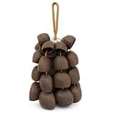 Handmade Natural Seed Shaker Rattle,36 Salin Seed Shells,Sound Healing & Meditation Percussion Instrument with Soothing Organic Sound for Yoga, Mindfulness & Relaxation