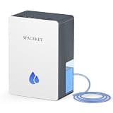 Dehumidifiers for Home, 95 OZ Water Tank Dehumidifier with Drain Hose, 1000 Sq.Ft Quiet Dehumidifiers for Bathroom Bedroom Basement RV, Timer, Auto Shut-Off, 7 Color Light, Aromatherapy, Grey & White