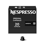 Nespresso Capsules Original, Ristretto Italiano, Dark Roast Espresso Coffee, 20 - Count (Pack of 1) Coffee Pods