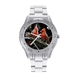 NTVOWPZO Three-Hand Analog Stainless Steel Watches for Men Easy Reader