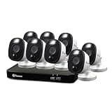 Swann Home/Business Wired DVR, 1080p Full HD Security Camera System, 8 Channels, 8 Cameras Indoor/Outdoor, 1TB HDD Storage, Color Night Vision, Sensor Spotlights, 24/7 Recording