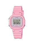 Casio LA-20WH Series | Women's Digital Watch | Compact Square Design | LED Illuminator | 1/100-Second Stopwatch | Daily Alarm | 5-Year Battery