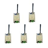 UHF Radio Modem 2Mbps Air Data Rate RS485 Fast Transceiver 2.4G 20DBM Quasi-Full-Duplex UART DTU Module for Smart Meter Scale (5PCS)