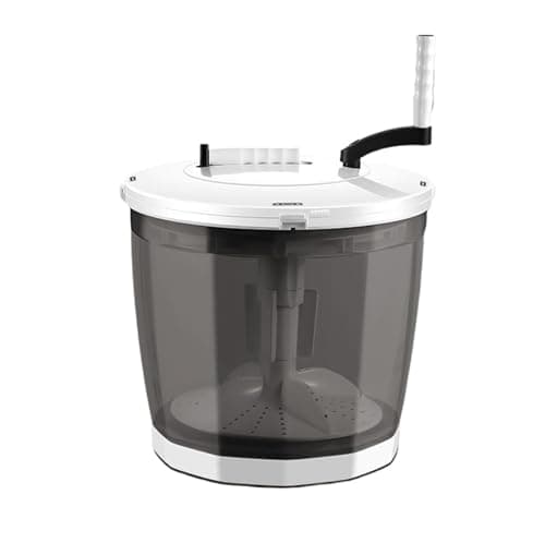 Washing MachineHand Crank DesignNo Electricity NeededWashing and Taking Off in OneMini Lightweight Multi-Purpose Machine(Deluxe Dual Handle 2)