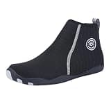 Quick-Dry Water Sports Barefoot Shoes High Top Breathable Lightweight Walking Shoes Aqua Socks for Swim Beach Pool Surfing Yoga for Women Men (Black, 9)