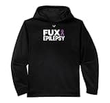Epilepsy Awareness FUX EPILEPSY Purple Ribbon Performance Hoodie