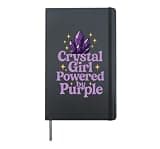 Amethyst Addict Healing Crystal Energy Witchcore Spiritual Hardcover Journal, Black