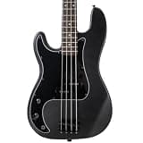 Sawtooth EP Alder Series Left-Handed Electric Bass Guitar, Satin Black w/Black Pickguard