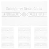 YARNOW 10pcs Emergency Break Glass - Manual Fire Alarm Switch Cover Panels - 3x1.5 Inch Replacement Break Glass for Home Security and Emergency Use