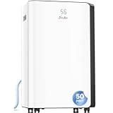 FreAire 54Pint Dehumidifier for 4500Sq.Ft, Compressor Dehumidifiers for Home, Front Humidity Value Display&Quiet Dehumidifier for Basement, Bedroom, Bathroom, with Drain Hose, 1.13 Gallon Water Tank