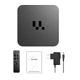 Wisoqu 4K TV Box, 2GB RAM 16GB ROM 16.0 ATV Quad Core Media Player, with Remote Control for 4K UHD Streaming Gaming and Entertainment (US Plug)