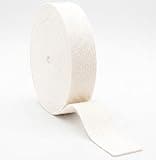 PurpleEssences Cotton Twill Tape Ribbon 1 Inch – Soft Herringbone Webbing Bias Binding Tape Roll for Sewing, Dressmaking & DIY Crafts, Durable Edge Binding Trim, 10 Yard Roll - 1 Pack - Beige