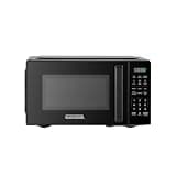 BLACK+DECKER EM7P01P7 Countertop Microwave Oven 0.7 Cu Ft, 700W with 6 One-Touch Presets, Express Cooking, 10 Power Levels, Child Safety Lock, Easy Clean Interior, Black