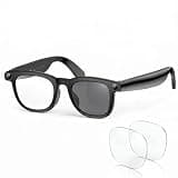 EarlySincere Photochromic Smart Glasses with 8MP 4K Camera & Bluetooth, HD Video, AI Vision Assistant, Translation & Voice Transcriber, Open-Ear Audio, Extra Blue Light Lenses for Work & Travel