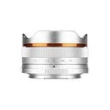 DSLR Camera Lens, 10mm F5.6 Fisheye Wide Angle APS-C Mirrorless Camera Lens,Compatible for Sony ZV-E10 A6400 Canon EF-M Nikon Z Fujifilm(Silver,EF-M)
