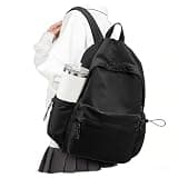 VECAVE School Backpack Black Waterproof Bookbag Casual Lightweight Travel Rucksack Daypack Backpacks for Men Women College High School Bags backpack for Boys Girls Teens