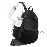 VECAVE School Backpack Black Waterproof Bookbag Casual Lightweight Travel Rucksack Daypack Backpacks for Men Women College High School Bags backpack for Boys Girls Teens