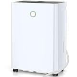 Quiet Dehumidifier for Basement, Bedroom, Bathroom, with 6.56FT Drain Hose