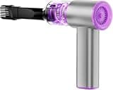 YIKEXINCHEN Handheld Vacuum Cordless Rechargeable,Small Dust Buster Cleaner Portable Lightweight with High Power Motor 3 Filter,LED Light,7-in-1 Cleaning Kit for Home Office Car Pet,Silver