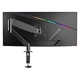 Pholiten Single Monitor Mount, Fully Adjustable Gas Spring Single Monitor Arm for up to 35 inch Screens, Computer Monitor Stand for Desk Holds up to 24lb, VESA 75/100mm, Black