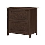 Bush Home Key West 2 Drawer Lateral File Cabinet in Bing Cherry, Document Storage for Home Office, Accent Chest with Drawers