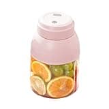 Powerful Plastic Portable Blender With 2 Lids 38 Blades Powerful Portable Juicer Rechargeable For Smoothies Ice Blending Juicing compact(Pale Red)