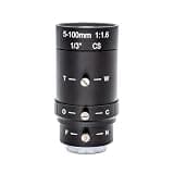 3MP CS Mount Manual Zoom Varifocal Lens 5-50mm/6-60mm/5-100mm for CCTV Security(5-100mm)