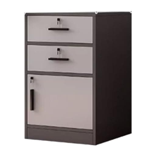 GRRICEPL Modern Mobile File Cabinet, Drawer File Cabinet with Lock, Lateral File Cabinet Printer Stand, for Home Office (Color : Brown, Size : 44x39x65cm-B)