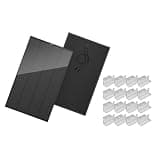 BougeRV 200 Watt Anti-Shading Solar Panel, N-Type 16BB Mono 200W Solar Panel 25% High-Efficiency forRV, Roof, Off-Grid and 16 Units Solar Panel Mounting Bracket Kits mounting z Brackets
