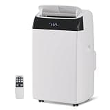 14000 BTU Portable AC with Cooling & Heating, 3-in-1 Dehumidifier Fan for Rooms up to 700 sq ft, Remote, Timer, 50dB, Casters, Window Kit - Bedroom/Office
