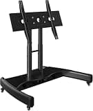 LBAawxe Mobile TV Cart on Wheels - Height Adjustable Mobile TV Mount Stand - Heavy Duty TV Cart Stand, with Cable Management