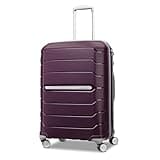 Samsonite Freeform Medium Luggage with Dual 360° Spinner Wheels - Checked Suitcase - TSA Lock, Airline-Approved - Lightweight Durable Polypropylene Expandable Hardshell - Amethyst Purple