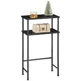 HOOBRO Narrow Console Table for Small Space, 15.7" Entryway Table with Storage, 2 Tier Sofa Table with 2 Shelves, Skinny Console Table for Entryway, Hallway, Living Room, Foyer, Black BB40XG01
