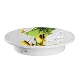 petsola Electric Rotating Display Stand Body Rotating Display Turntable Use Photo Gear for Online Sellers, Photographers, Product Photography, Mirror White, 2668-25cm