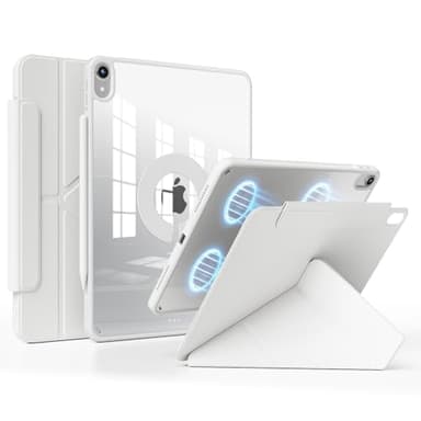 GKABXY Case for iPad Air 11 inch M4/M3/M2 (2026/2025/2024) & iPad Air 5th/4th Generation 10.9 inch (2022/2020), Trifold & Y Stand Case with Pencil Holder, Removable Magnetic Cover (Gray)