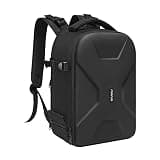 MOSISO Camera Backpack,DSLR/SLR/Mirrorless Photography Camera Bag Full Open Waterproof Hardshell Bag with Insert&Tripod Holder&Laptop Compartment Compatible with Canon/Nikon/Sony, Black