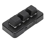 YUEHISY 3 Keys Programmable Keypad, Customize Macro Mechanical Keyboard, USB Wired Mini Keypad, DIY Setup, for PC Gaming OSU Multimedia (Black)