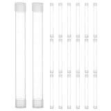 OSOLADY 20pcs Thermometer Protector, Plastic Needle Storage Tubes - Clear Plastic Tubes for Body Temperature Meters - Portable Travel Carrier for Clinic Home Use