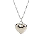GlamSavvyFZ Elegant Silver Heart Necklace – Dainty 2.3mm Twist Chain with Heart Shaped Pendant, Silver Plated Durable Lobster Clasp Chain, Heart Pendant Necklace for Women & Men