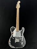 6 Strings Black Over Gray Over Sunburst Rhxflame Road Worn Electric Guitar, Alder Body, Roasted Canada Maple Neck & Fingerboard, Rounded End Frets, Tremolo Bridge, Vintage Tuners