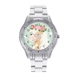 FekiLoot Watches for Men Big Face Stainless Steel Wristwatch Casual Watch