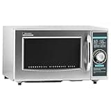 Sharp R-21LCFS Medium-Duty Commercial Microwave Oven with Dial Timer, Stainless Steel, 1000-Watts, 120-Volts